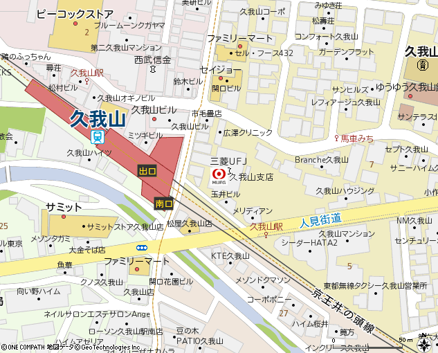 久我山支店付近の地図